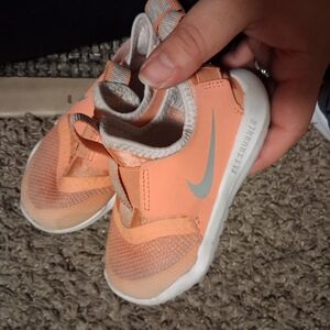Nike Kids Flex Runner Orange Gray Sneakers